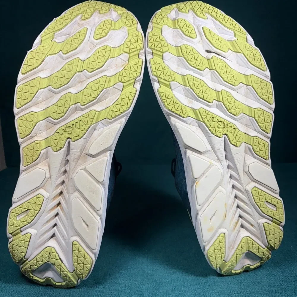 Hoka One Clifton 8 Green Athletic cushioned shoes men’s size 12